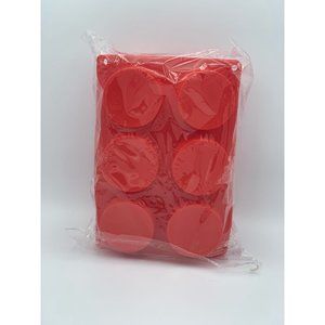 Round Silicone Molds, Baking, Crafts, Wax 18 ct NEW Red